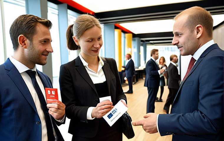 **

A modern lawyer confidently networking at a bustling international conference in Berlin, dressed in business attire, exchanging business cards with professionals from various countries. Focus on a scene of professional connection and global opportunity, perhaps with the German flag subtly in the background.

**